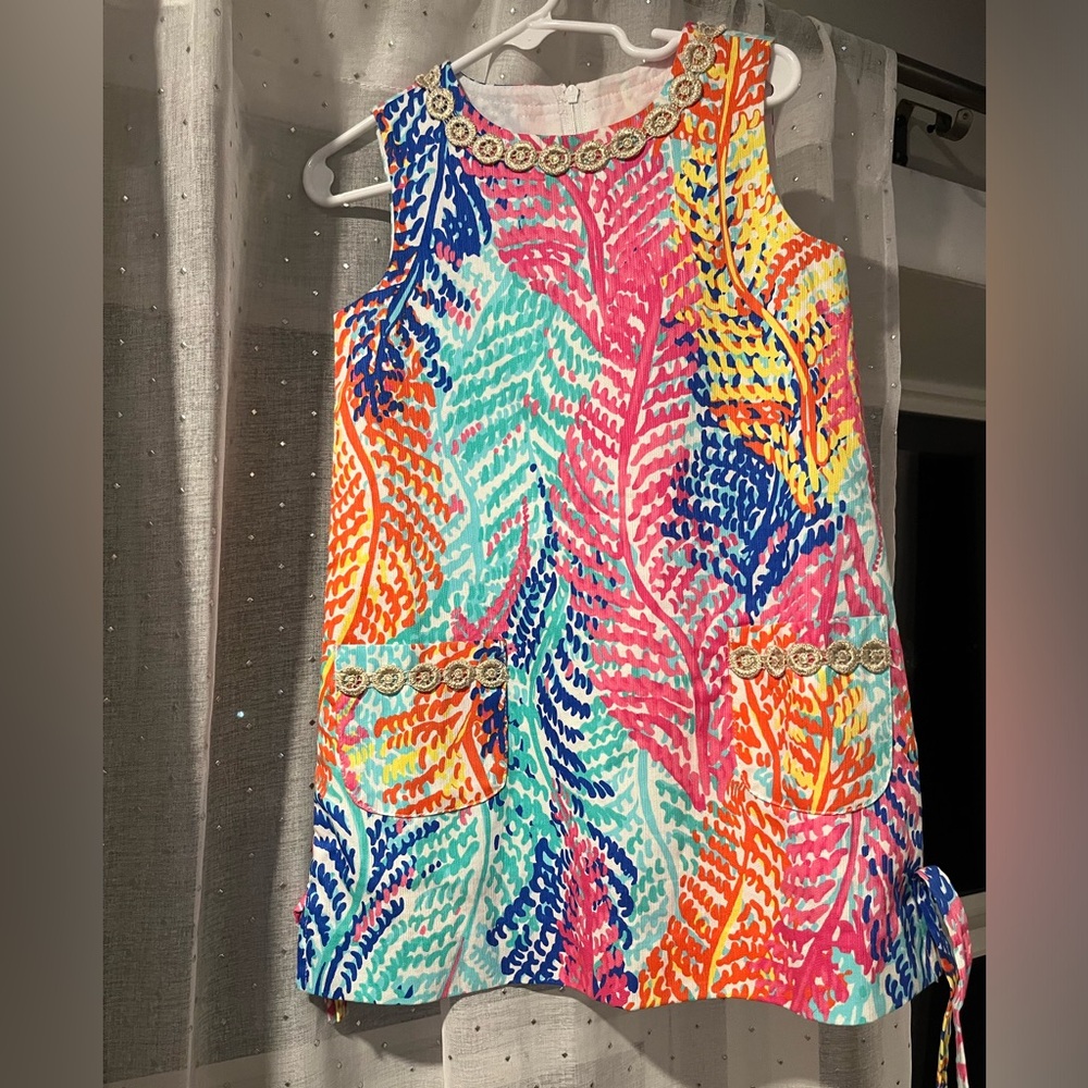 Lilly Pulitzer electric feathers mini shift dress